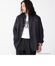 SHIPS: フレックスリネン レギュラーカラー ロングスリーブ シャツ