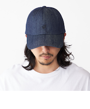 【WEB限定】SHIPS: ワンポイント ロゴ エンブロイダリー オーバーフィット デニム キャップ