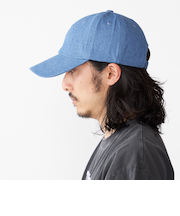 【WEB限定】SHIPS: ワンポイント ロゴ エンブロイダリー オーバーフィット デニム キャップ