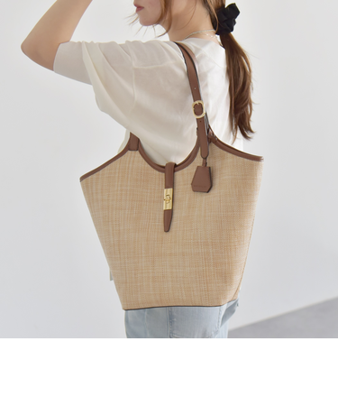 quaranciel: A4 メタル カゴ トートバッグ