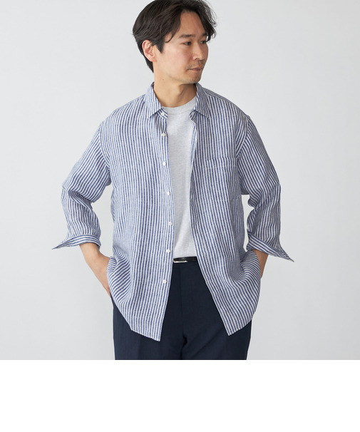 SHIPS: レイモンド レギュラーカラー リネン 7スリーブ シャツ