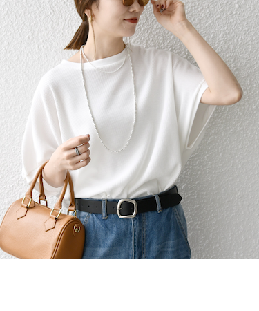 SHIPS any:〈洗濯機可能〉ワッフル ワイド コクーン ドルマン TEE
