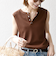 SHIPS any:〈洗濯機可能〉ワッフル ヘンリーネック 2WAY ノースリーブ TEE