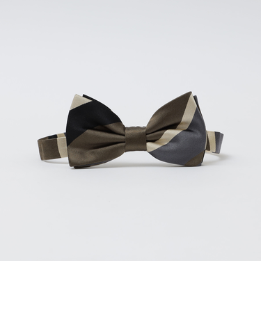 【SHIPS別注】Stefano Cau: シルク レジメンタル ボウタイ