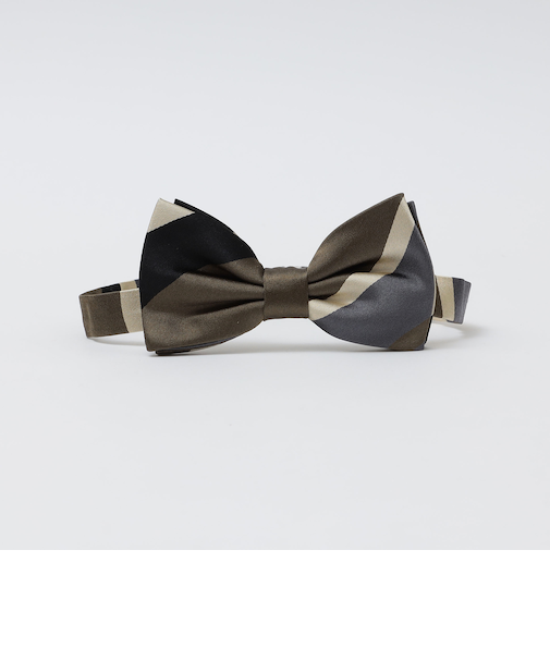 【SHIPS別注】Stefano Cau: シルク レジメンタル ボウタイ