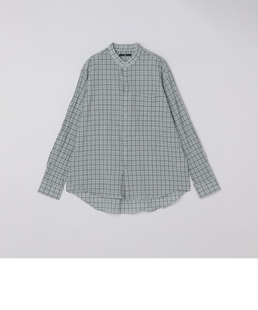 SHIPS: エアー サッカー リラックス バンドカラー シャツ