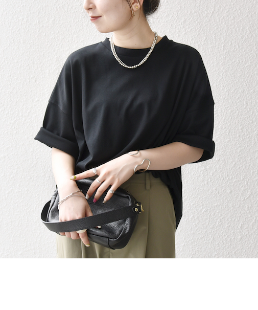 SHIPS any:〈接触冷感/汗染み防止加工/洗濯機可能〉ラウンドヘム クルー ビッグ TEE