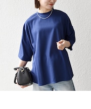 《一部予約》SHIPS any:〈接触冷感/汗染み防止加工/洗濯機可能〉ラウンドヘム クルー ビッグ TEE