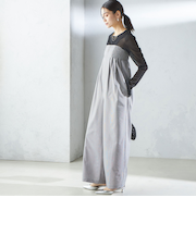 【SHIPS別注】APUPIL:〈洗濯機可能〉ギンガム チェック ベアトップ オールインワン