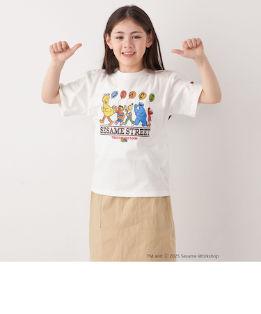 FRUIT OF THE LOOM: SESAME STREET プリント Tシャツ<KIDS>