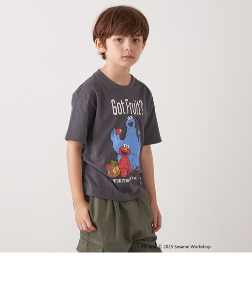 FRUIT OF THE LOOM: SESAME STREET プリント Tシャツ<KIDS>