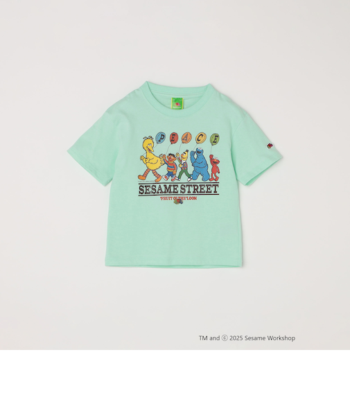 FRUIT OF THE LOOM: SESAME STREET プリント Tシャツ<KIDS>