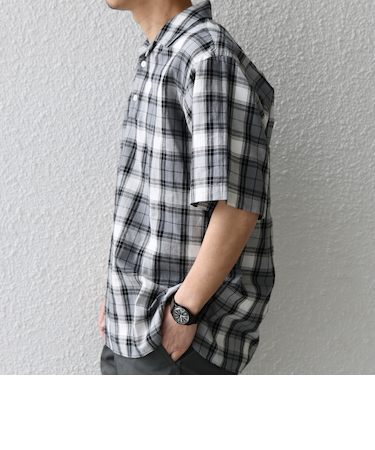 SHIPS any:〈洗濯機可能〉コットン/リネン チェック オープンカラー プルオーバー シャツ◇