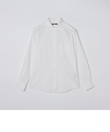 SHIPS: アイスコットン からみ織り セミワイドカラー シャツ