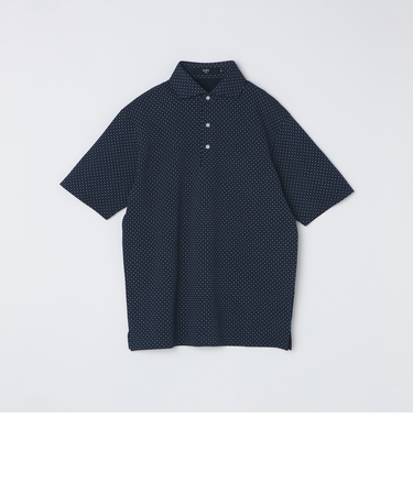 SHIPS Colors:〈吸水速乾〉カノコ プリント ワイドカラー ポロシャツ