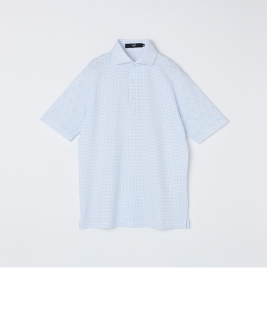 SHIPS Colors:〈吸水速乾〉カノコ プリント ワイドカラー ポロシャツ