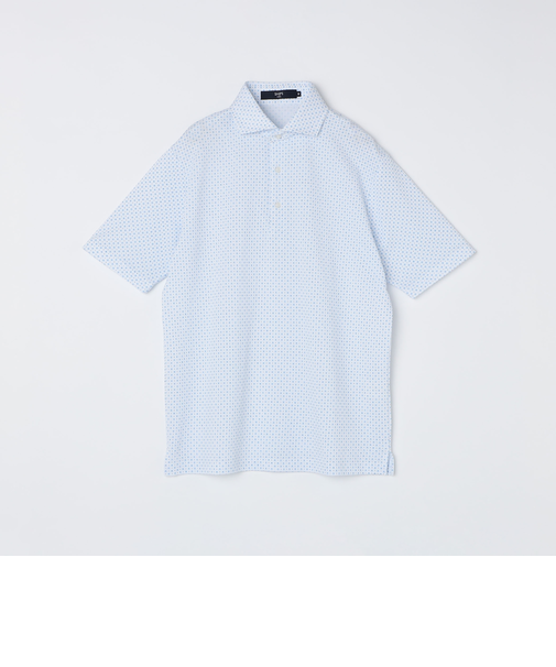 SHIPS Colors:〈吸水速乾〉カノコ プリント ワイドカラー ポロシャツ