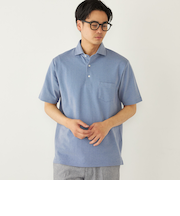 SHIPS Colors:〈吸水速乾〉カノコ ワイドカラー ポロシャツ