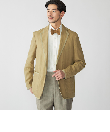 【SHIPS別注】CARUSO: リネン パイピング ジャケット