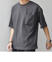 SHIPS any:〈接触冷感〉COOL TOUCH スムース リラックス ポケット Tシャツ◇