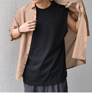 【WEB限定】SHIPS any:〈接触冷感〉COOL TOUCH スムース リラックス ノースリーブ Tシャツ◇