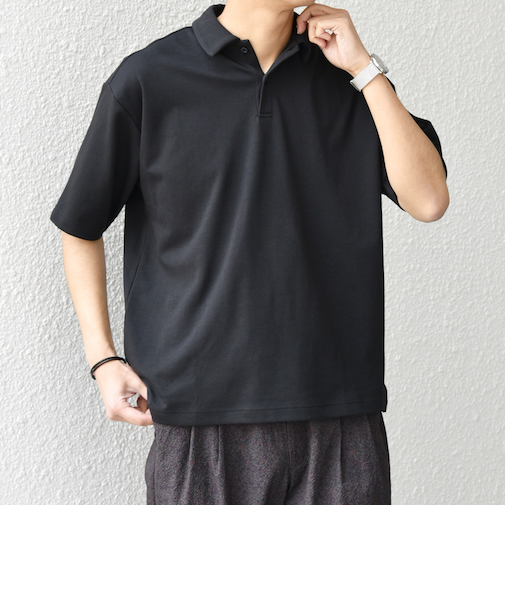 【WEB限定】SHIPS any:〈接触冷感〉COOL TOUCH スムース リラックス ポロシャツ◇