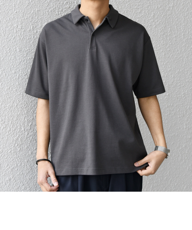 【WEB限定】SHIPS any:〈接触冷感〉COOL TOUCH スムース リラックス ポロシャツ◆