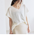 quaranciel:〈手洗い可能〉ラミー ミックス Vネック ノースリーブ シアー ニット