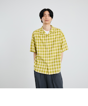 City Ambient Products: オープン カラー オンブレ チェック シャツ