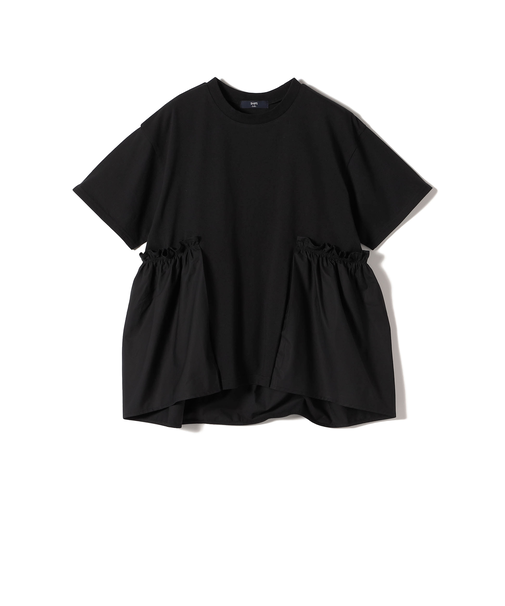 SHIPS Colors:〈手洗い可能〉ドッキング ペプラム ショートスリーブ トップス◇