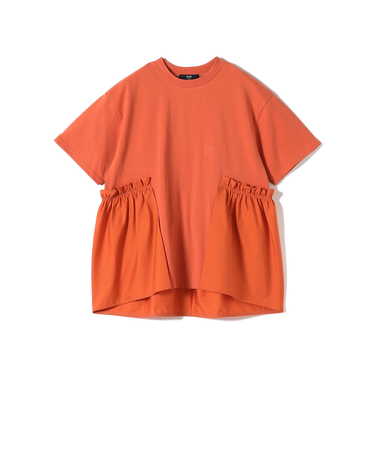 SHIPS Colors:〈手洗い可能〉ドッキング ペプラム ショートスリーブ トップス◇