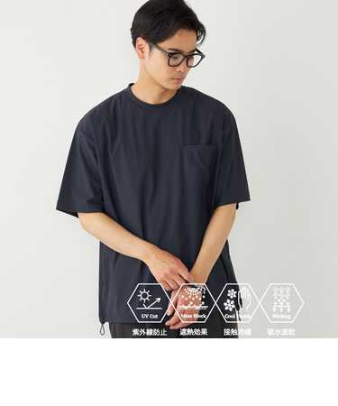 SHIPS Colors:〈UVカット・接触冷感・吸水速乾〉COOL TOUCH Tシャツ
