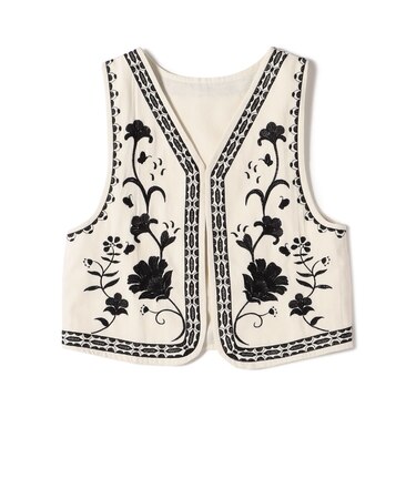 Fanaka:〈手洗い可能〉刺繍 ベスト
