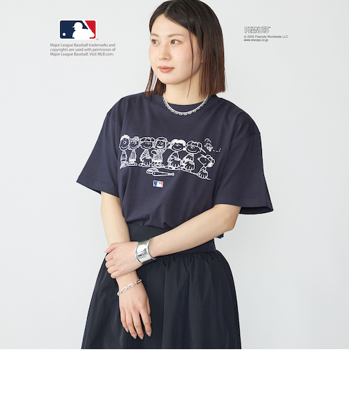 SHIPS: PEANUTS×MLB プリント Tシャツ