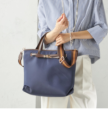 【WEB限定】ライン テープ ショルダー付き A4 トート