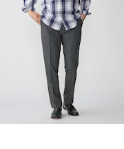 SHIPS: スリム  ピンタック スラックス