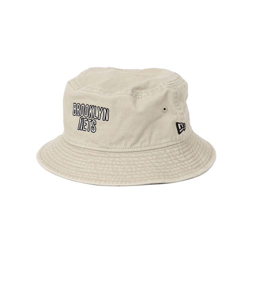 NEW ERA: NBA ウォッシュ加工 ロゴ 刺繍 バケットハット