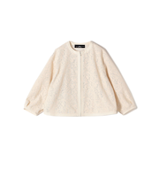 SHIPS Primary Navy Label:〈手洗い可能〉レース ブルゾン