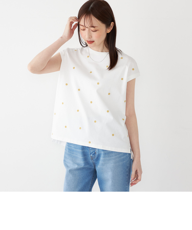 SHIPS Colors:リンク フラワー エンブロイダリー トップス◇