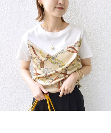 【WEB限定】〈手洗い可能〉スカーフ コンビ TEE