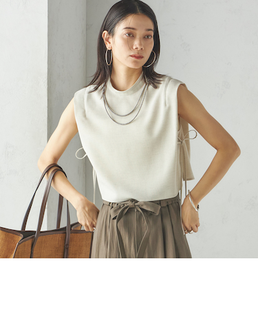 小泉里子コラボ:〈手洗い可能〉スラブ 綿麻混 ブラウス