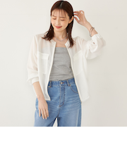 SHIPS Colors:〈手洗い可能〉メッシュ ノーカラー ジップ ブルゾン◇