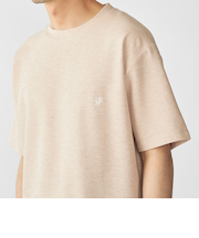 【WEB限定】SHIPS: メランジ カノコ クルーネック Tシャツ (半袖)