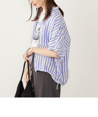 SHIPS Colors:〈洗濯機可能〉ユーロ リネン (EURO Linen) ドロスト シャツ