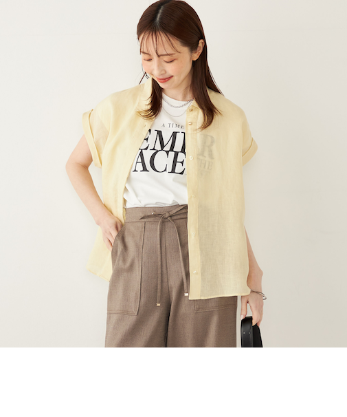 SHIPS Colors:ユーロ リネン (EURO Linen) ヒヨク シャツ◇