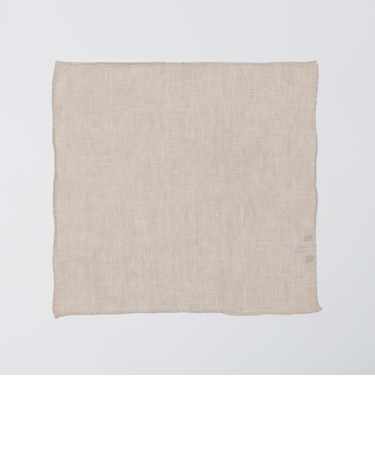 MUNGAI: エンブロイダリー リネン スクエア チーフ