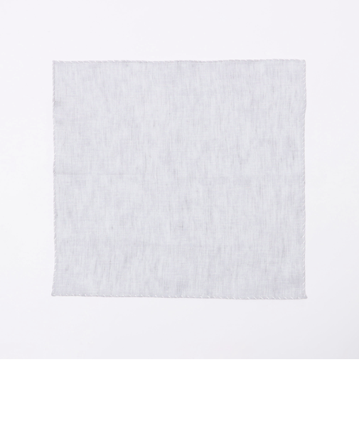 MUNGAI: エンブロイダリー リネン スクエア チーフ