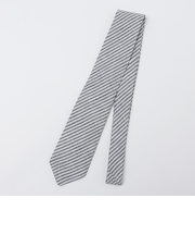 BREUER: リネン デニム ストライプ ネクタイ