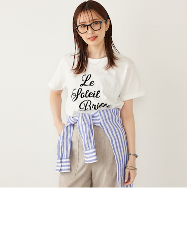 SHIPS Colors:16-/OE フロッキー ロゴ Tシャツ◇