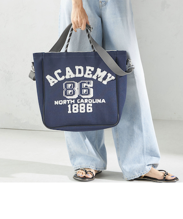 カレッジ レオパード ジャカード A4 バッグ